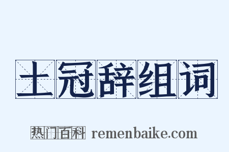 土冠辞组词是什么意思的图片